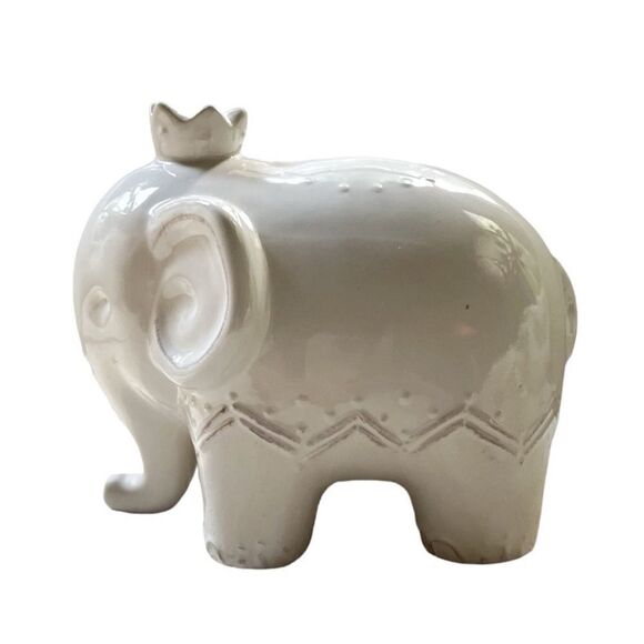 Pottery Barn Elephant Ceramic Bank / New No Box - Picture 3 of 8